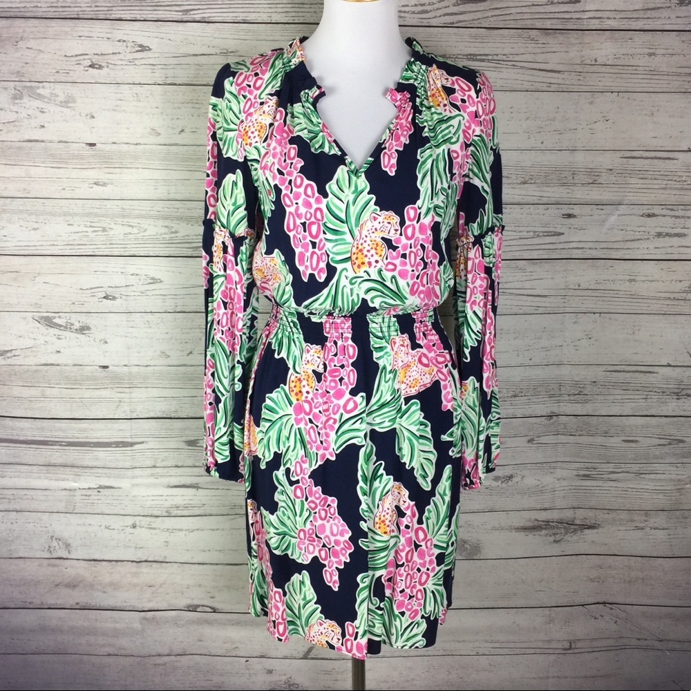 Crown & Ivy Floral Elastic Waist Blouson Dress